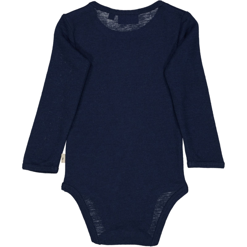 Wheat Wool Langærmet Uld Body Underwear/Bodies 1432 navy