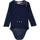 Wheat Wool Langærmet Uld Body Underwear/Bodies 1432 navy