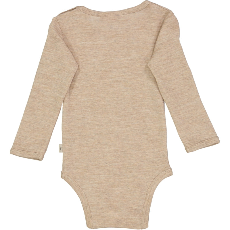 Wheat Wool Langærmet Uld Body Underwear/Bodies 3204 khaki melange