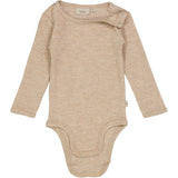 Wheat Wool Langærmet Uld Body Underwear/Bodies 3204 khaki melange