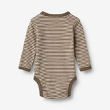 Wheat Main Langærmet Uld Body Body 9578 wood stripe