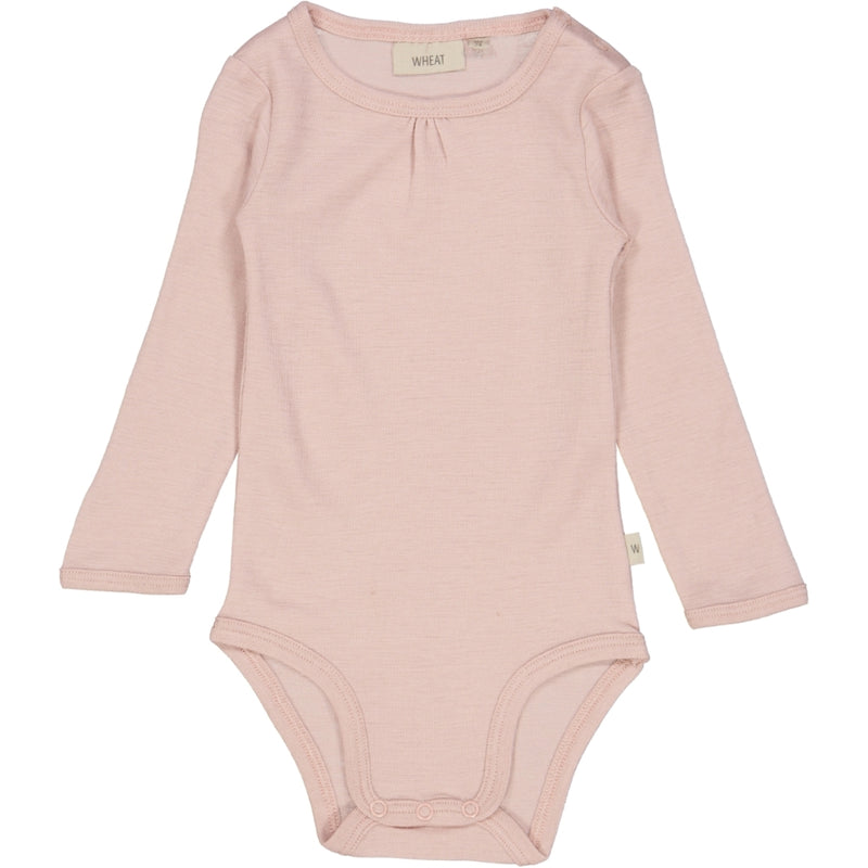 Wheat Wool Langærmet Uld Body Underwear/Bodies 2487 rose powder