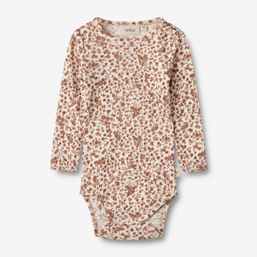 Wheat Wool Langærmet Uld Body Lucca Body 2475 rose flowers