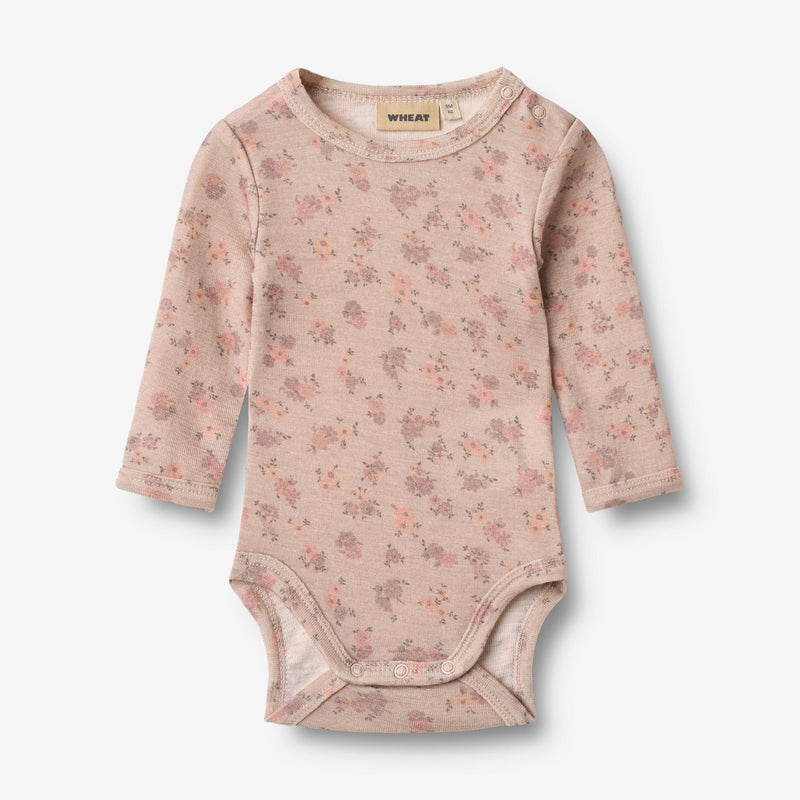 Wheat Wool Langærmet Uld Body Lucca Underwear/Bodies 1358 lilac flowers