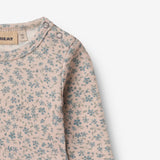 Wheat Wool Langærmet Uld Body Lucca Underwear/Bodies 1481 blue flowers