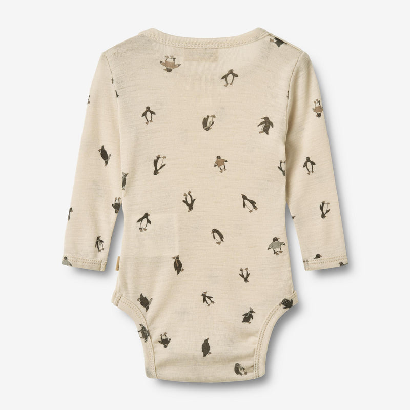 Wheat Wool Langærmet Uld Body Lucca Underwear/Bodies 9564 penguins