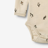 Wheat Wool Langærmet Uld Body Lucca Underwear/Bodies 9564 penguins