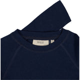 Wheat Wool Langærmet Uld T-shirt Jersey Tops and T-Shirts 1432 navy