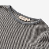 Wheat Wool Langærmet Uld T-shirt Alfie Jersey Tops and T-Shirts 1433 navy stripe