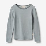 Wheat Wool Langærmet Uld T-shirt Alfie Jersey Tops and T-Shirts 1522 cloudy sky stripe