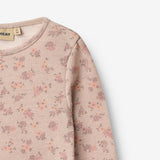Wheat Wool Langærmet Uld T-shirt Alfie Jersey Tops and T-Shirts 1358 lilac flowers