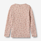Wheat Wool Langærmet Uld T-shirt Alfie Jersey Tops and T-Shirts 1358 lilac flowers