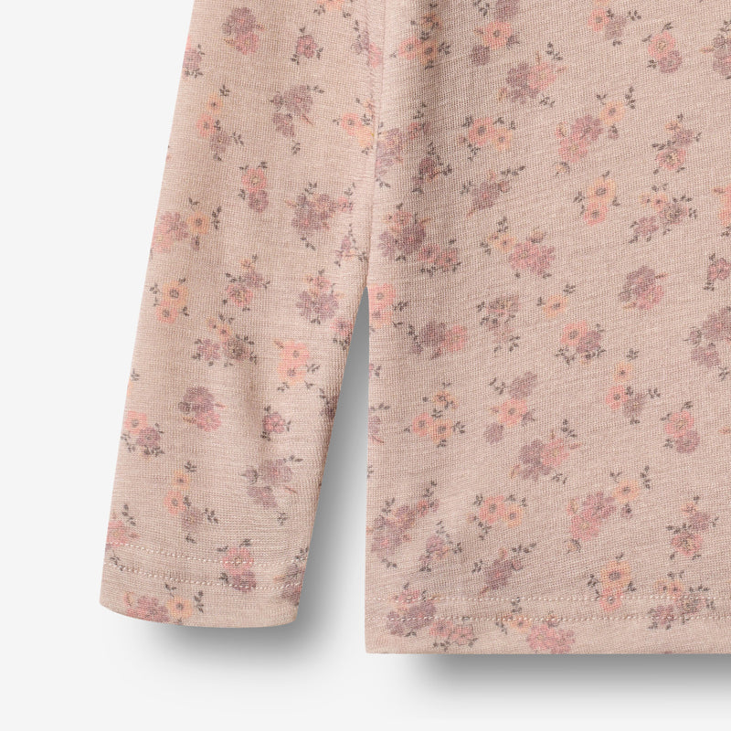Wheat Wool Langærmet Uld T-shirt Alfie Jersey Tops and T-Shirts 1358 lilac flowers