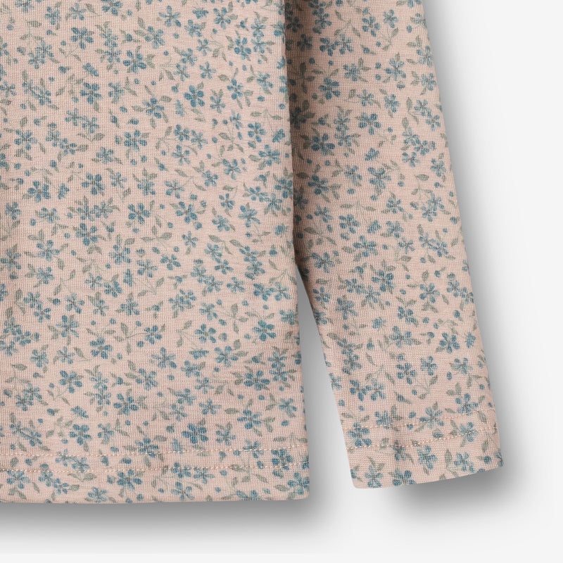 Wheat Wool Langærmet Uld T-shirt Alfie Jersey Tops and T-Shirts 1481 blue flowers