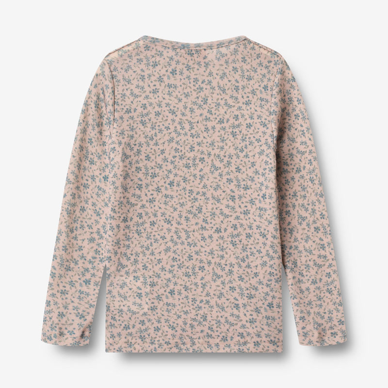 Wheat Wool Langærmet Uld T-shirt Alfie Jersey Tops and T-Shirts 1481 blue flowers