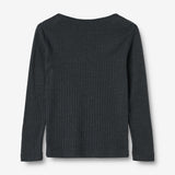 Wheat SMU Langærmet Uld T-shirt Alfie Jersey Tops and T-Shirts 1432 navy
