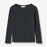 Wheat SMU Langærmet Uld T-shirt Alfie Jersey Tops and T-Shirts 1432 navy