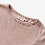 Wheat SMU Langærmet Uld T-shirt Alfie T-Shirt 1135 dry rose
