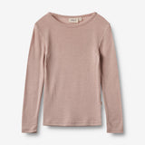 Wheat SMU Langærmet Uld T-shirt Alfie T-Shirt 1135 dry rose