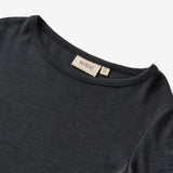 Wheat SMU Langærmet Uld T-shirt Alfie T-Shirt 1432 navy