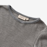 Wheat SMU Langærmet Uld T-shirt Alfie T-Shirt 1433 navy stripe