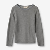 Wheat SMU Langærmet Uld T-shirt Alfie T-Shirt 1433 navy stripe
