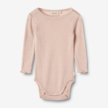 Wheat Wool Langærmet Uld/silke body Liea Underwear/Bodies 1356 pale lilac