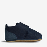 Wheat Footwear Marlin Filt Hjemmesko | Baby Indoor Shoes 1432 navy
