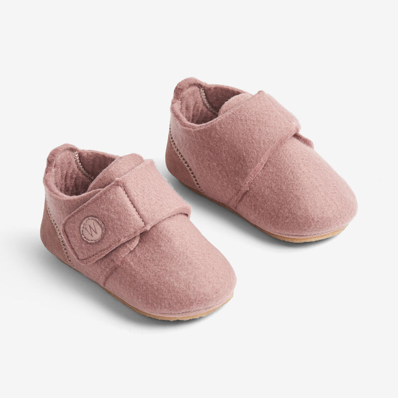 Wheat Footwear Marlin Filt Hjemmesko | Baby Indoor Shoes 2163 dusty rouge 