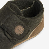 Wheat Footwear Marlin Filt Hjemmesko | Baby Indoor Shoes 4214 olive