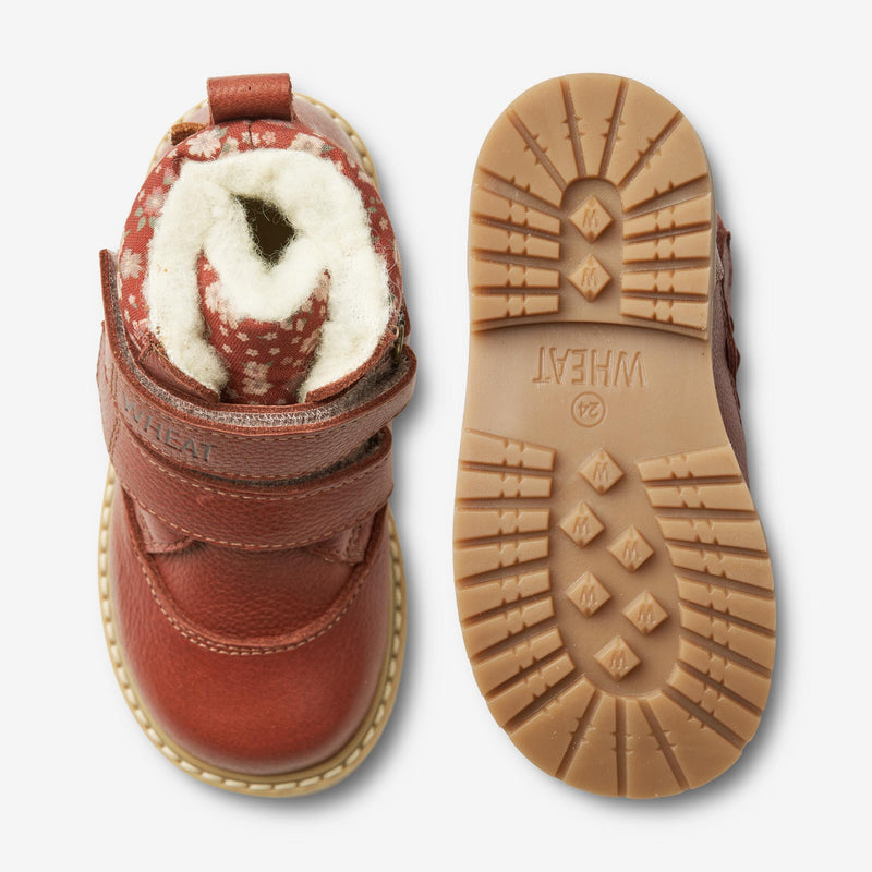 Wheat Footwear Moon Velcro Tex Print Støvle Winter Footwear 2072 red