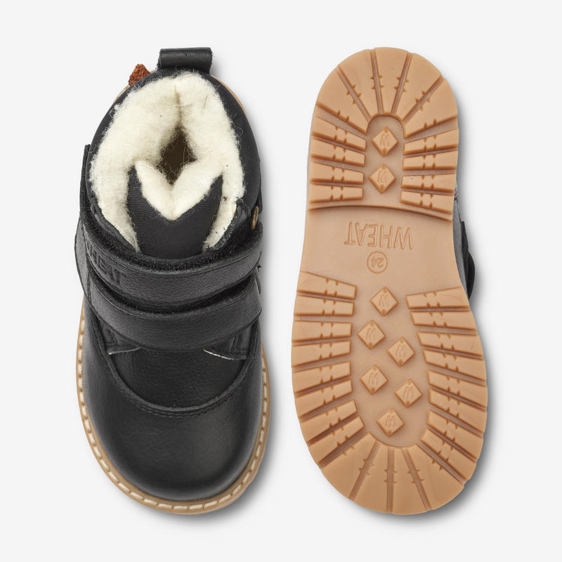 Wheat Footwear Moon Velcro Tex Støvle Winter Footwear 0021 black
