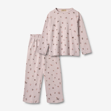 Wheat Main Nattøj Mila Home 1353 soft lilac flowers