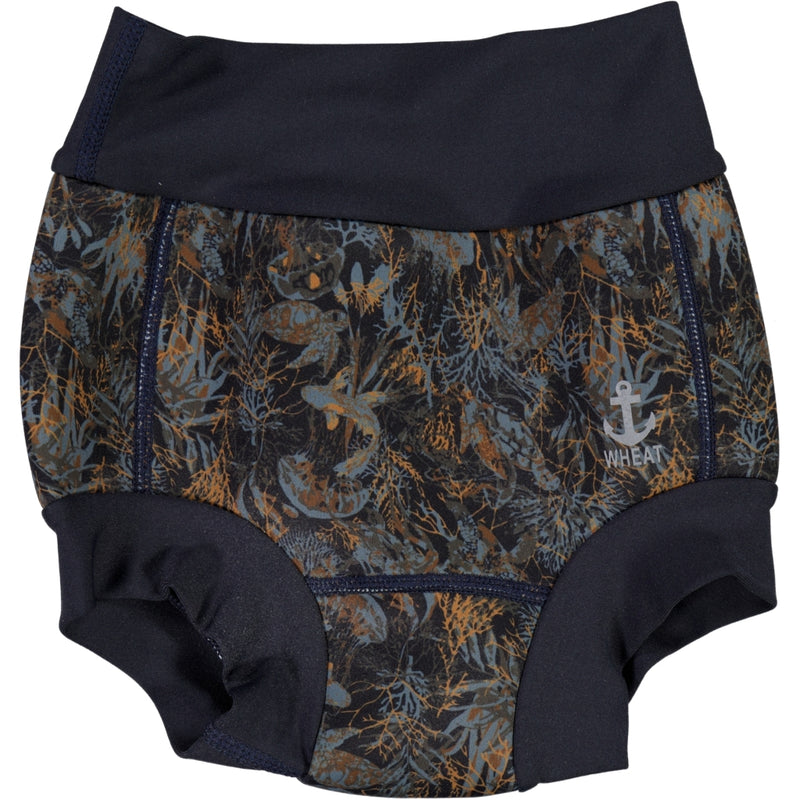 Wheat Main Neopren Badebukser Swimwear 1017 blue sealife