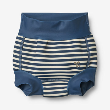 Wheat Main Neopren Badebukser Anker Shorts 1048 blue stripe