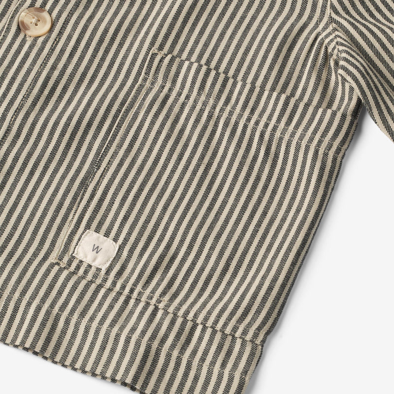Wheat Main  Skjortejakke Avi Shirts and Blouses 0030 black coal stripe