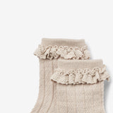 Wheat Main Sæt Af To Uld Blondesokker Nora Socks/Tights 1135 dry rose