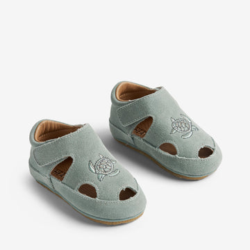 Wheat Footwear   Pax Indendørs Sandal Ruskind Indoor Shoes 4107 aquaverde