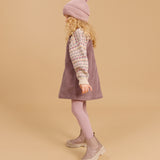 Wheat Main Pinafore Caroline Dress 9623 plum truffle