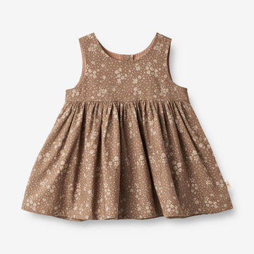 Wheat Main  Pinafore Rynk | Baby Dresses 9502 cocoa brown flowers