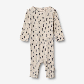 Wheat Wool  Uld Heldragt | Baby Jumpsuits 9512 penguins on ice