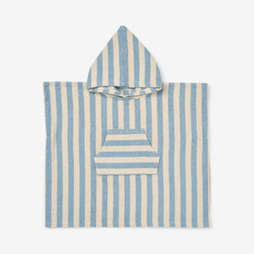 Wheat Main Plys Poncho Lille Home 9580 blue swim stripe