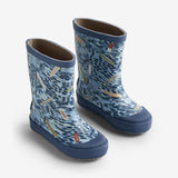 Wheat Footwear   Printet Gummistøvle Muddy Rubber Boots 1326 indigo surfboards