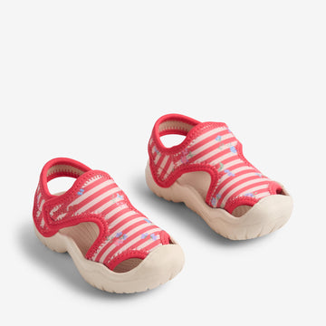 Wheat Footwear Printet Sandal Bani Sandal 9657 red stripe flowers