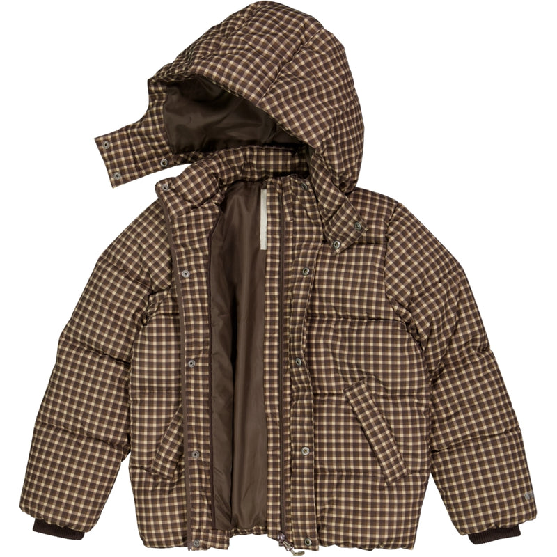 Wheat Outerwear Puffer Jakke River Jackets 3001 brown check