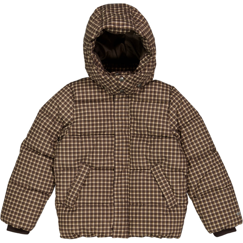 Wheat Outerwear Puffer Jakke River Jackets 3001 brown check