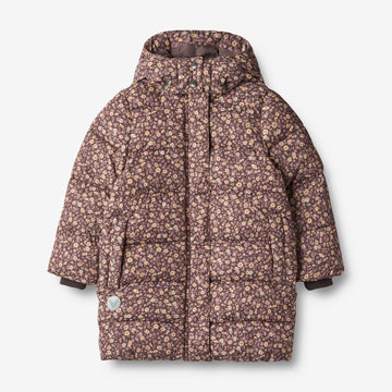Wheat Outerwear Puffer Jakke Yrsa Jackets 3122 eggplant flowers