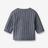 Wheat Main Quilt jakke Siggo Jacket 1312 greyblue slub stripe