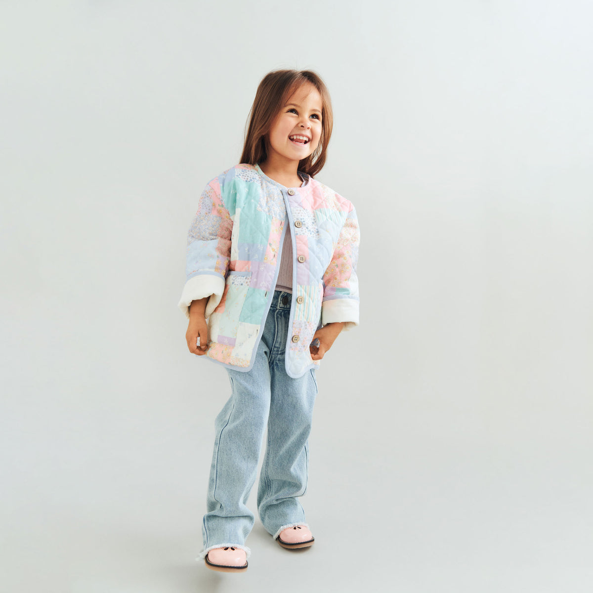 Wheat Main Quiltet Jakke Inaja Jacket 9618 patchwork flowers