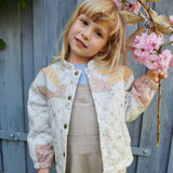 Wheat Main Quiltet Jakke Inga Jacket 9426 ivory checked flowers